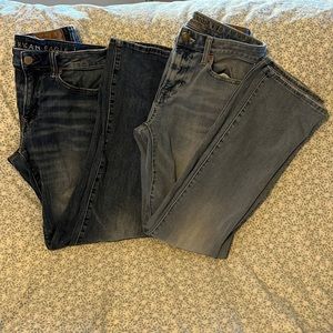 2 pair American Eagle jeans size 29x34 both are flex styles - good condition